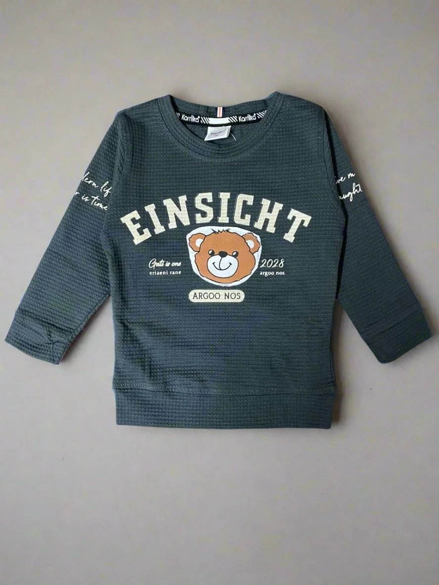 EINSIGHT Bear-Themed Clothing Set: Full Sleeve T-Shirt and Jeans