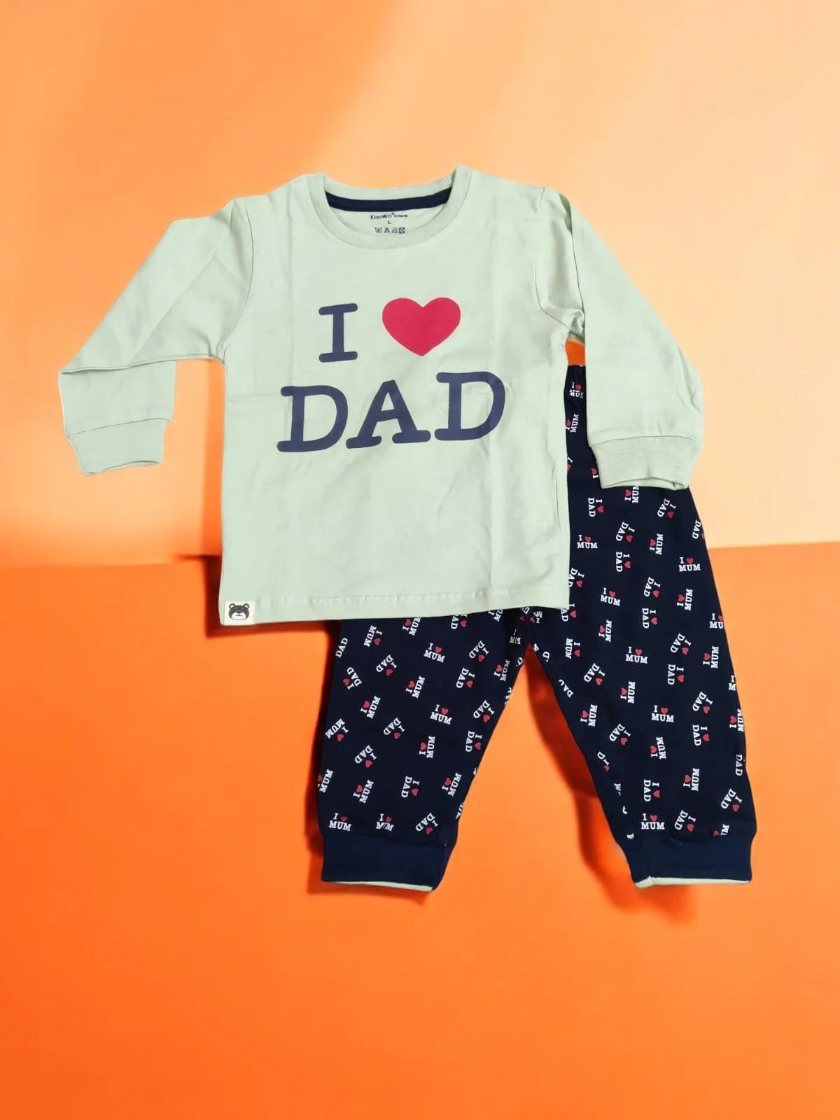 I Love Dad Baby Pajama Set and Top for toddlers